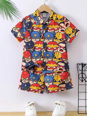 Baby/boy summer new style cartoon printed shirt and short