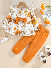 Baby Girl Autumn Bloom Top & Pant Set