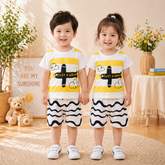 AEROPLANE PRINTED SHORT SLEEVE KIDS WEAR