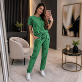 Women’s Emerald Green Printed Co-Ord Set