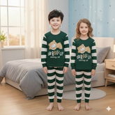 GREEN ROLL UP PRINTED KIDS WEAR