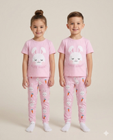 PINK BUNNY VILD PAJAMA PRINTED KIDS WEAR