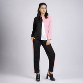 Women’s Black & Pink Color Block Co-Ord Set