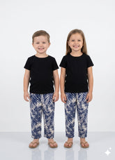 BLACK PLAN SHIRT & PRINTED Trouser KIDS WEARS