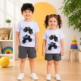 GREY MONSTER TRUCK KIDS WEAR