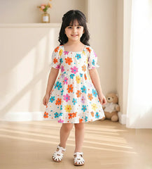 Baby Girl Sunny Garden Flower Print Dress