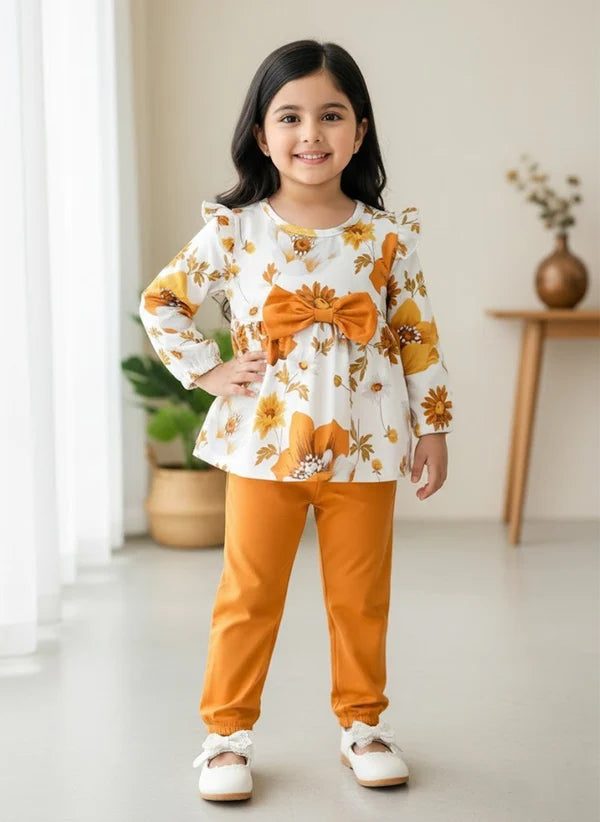 Baby Girl Autumn Bloom Top & Pant Set