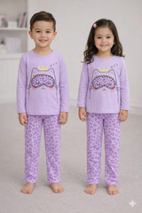 Purple Cheeta pjama Printed Kids Wear