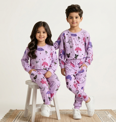NEW  PURPEL LOVE CUTE PRINT Printed Kids Wear