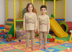 Brown Cheeta pjama Printed Kids Wear