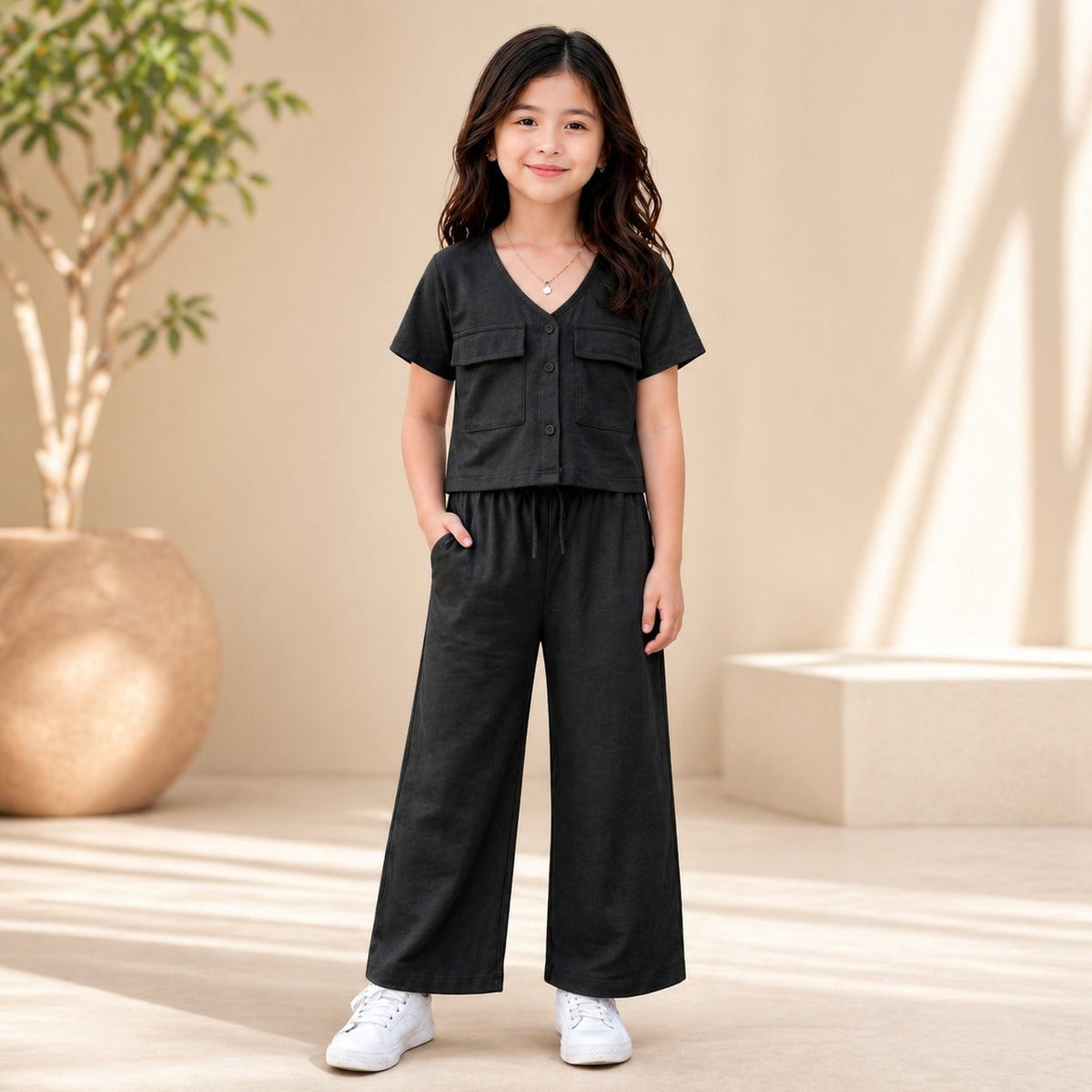 SKY BLUE DOUBLE POKET SHIRT KIDS WEAR
