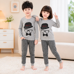 Grey Detective Printed Kids Wear